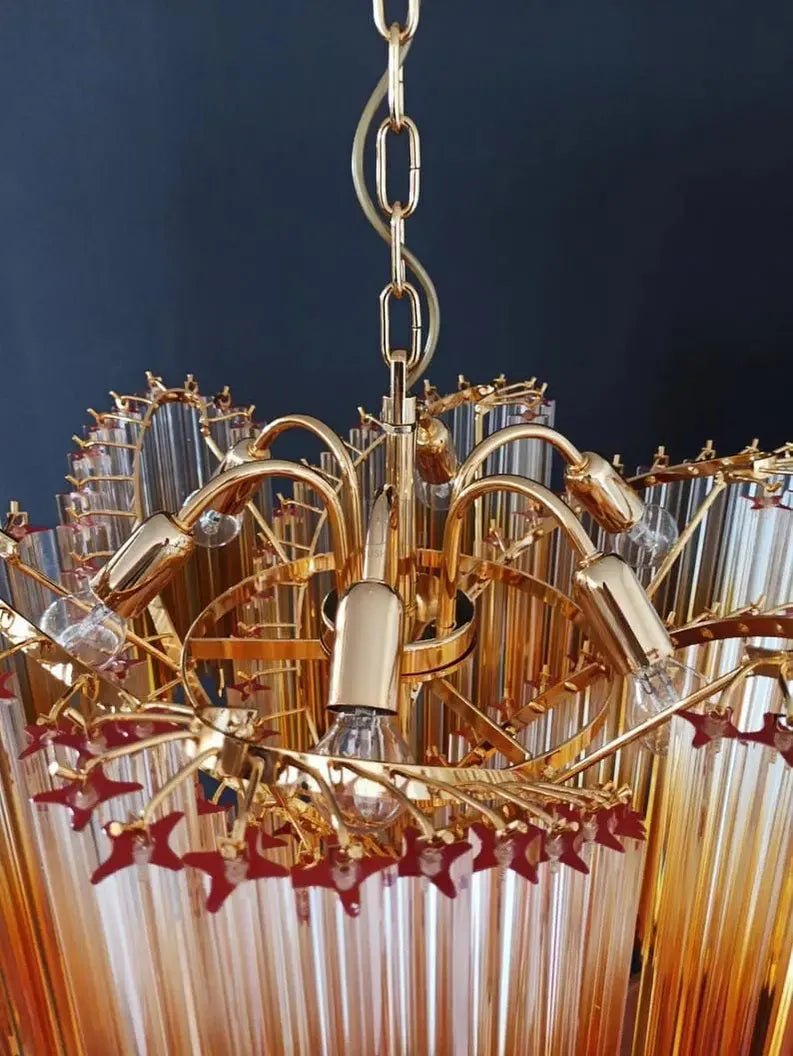 Murano Glass Chandelier – Amber - Blushlighting