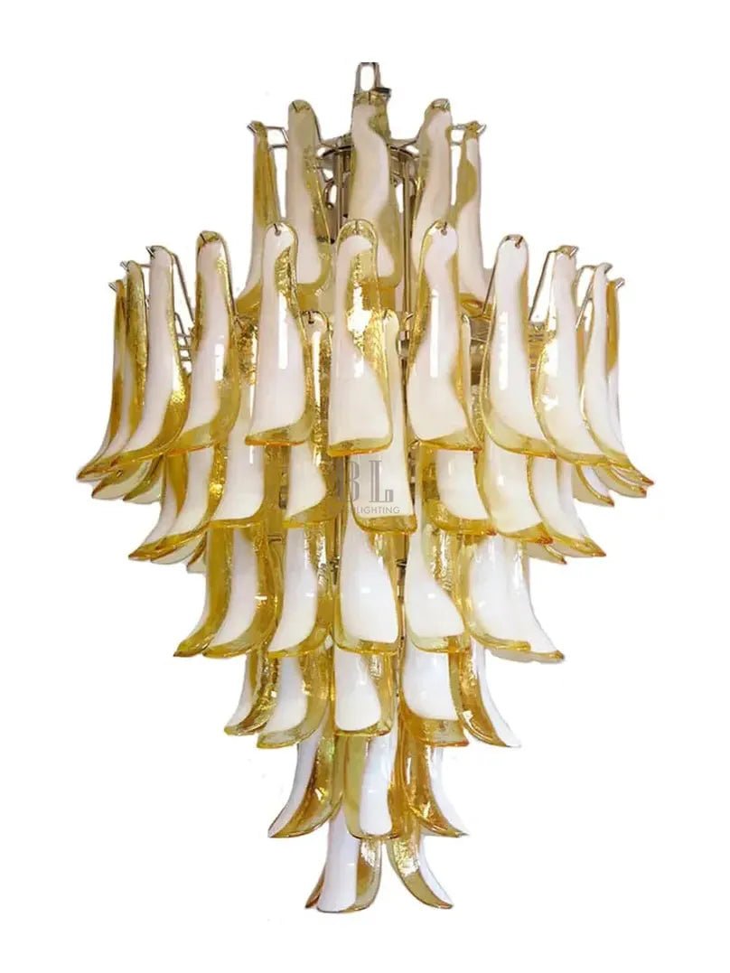 Murano Glass Chandelier – Caramel - BrassBlushlighting