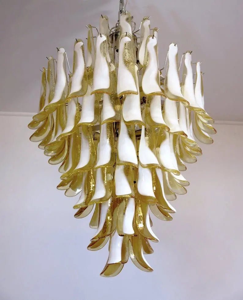 Murano Glass Chandelier – Caramel - NickelBlushlighting