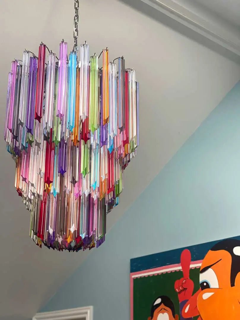 Murano Glass Chandelier – Multi - BrassBlushlighting