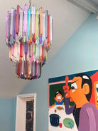 Murano Glass Chandelier – Multi - NickelBlushlighting