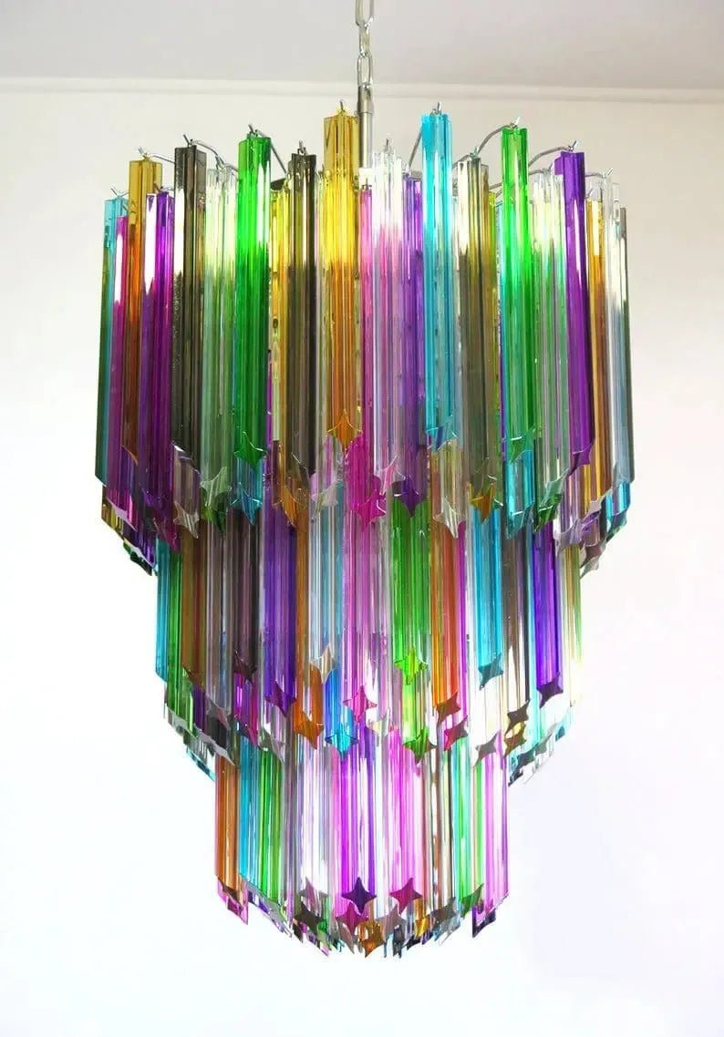 Murano Glass Chandelier – Multi - NickelBlushlighting