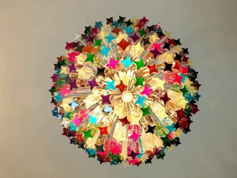 Murano Glass Chandelier – Multi - NickelBlushlighting