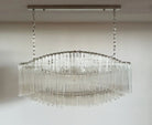 Murano Glass Chandelier – Pagoda – 292 prisms – Transparent - NickelBlushlighting