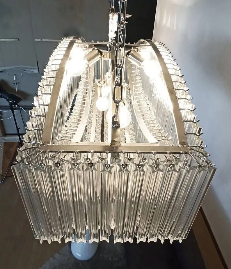 Murano Glass Chandelier – Pagoda – 292 prisms – Transparent - BrassBlushlighting