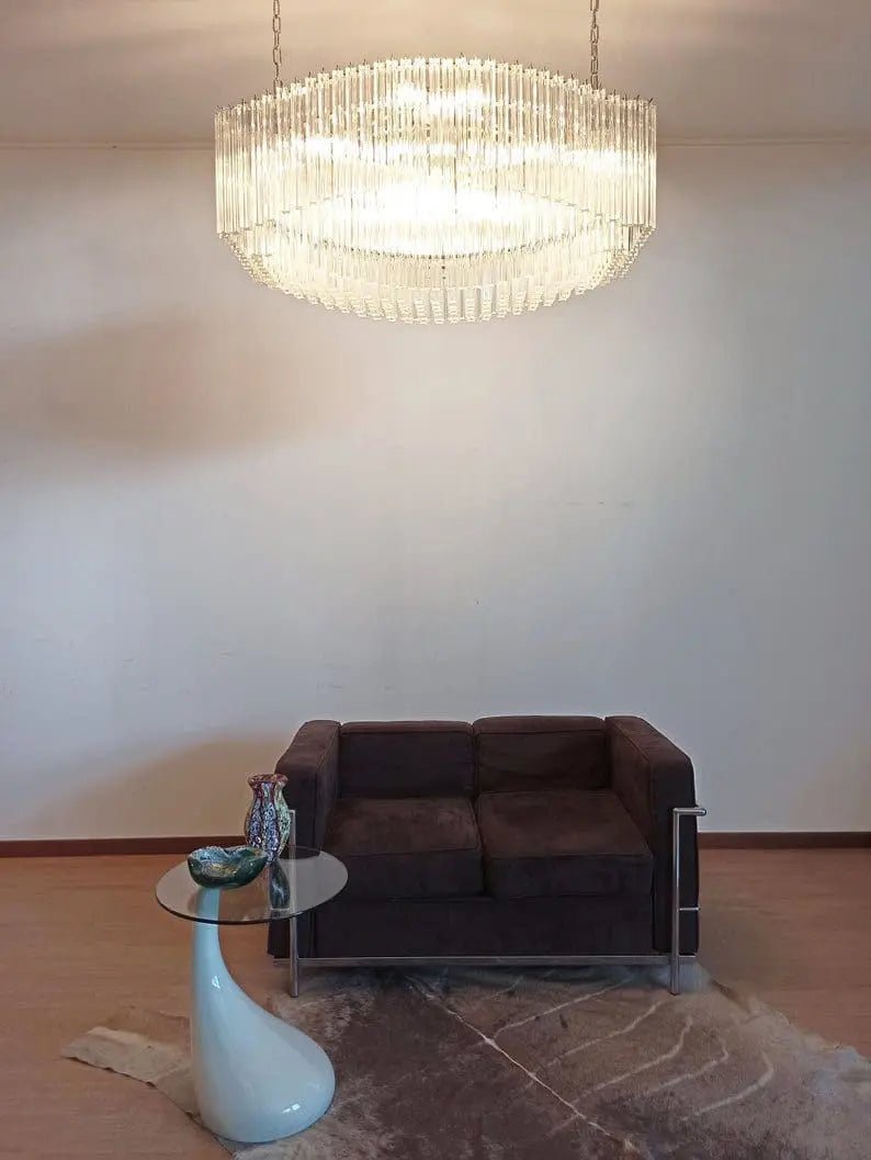 Murano Glass Chandelier – Pagoda – 292 prisms – Transparent - BrassBlushlighting
