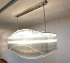 Murano Glass Chandelier – Pagoda – 292 prisms – Transparent - NickelBlushlighting
