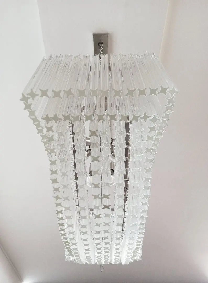Murano Glass Chandelier – Pagoda – 292 prisms – Transparent - BrassBlushlighting