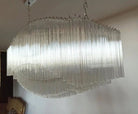 Murano Glass Chandelier – Pagoda – 292 prisms – Transparent - NickelBlushlighting