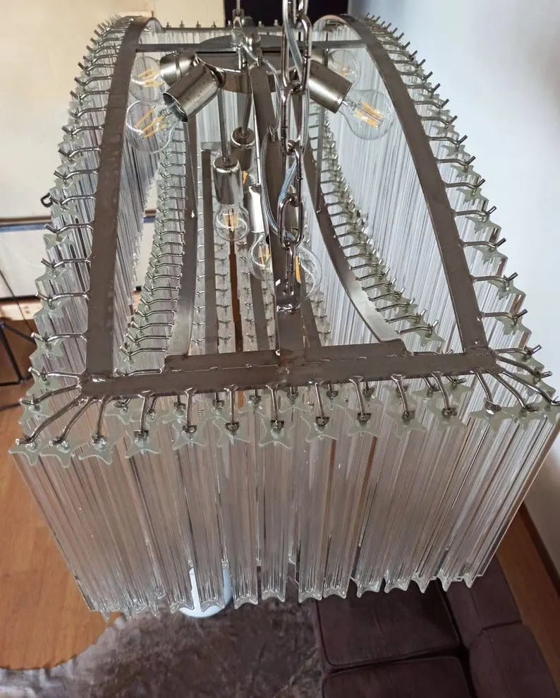 Murano Glass Chandelier – Pagoda – 292 prisms – Transparent - BrassBlushlighting