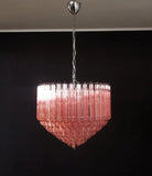 Murano Glass Chandelier – Pink - BrassBlushlighting