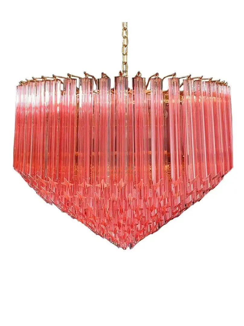 Murano Glass Chandelier – Pink - Blushlighting
