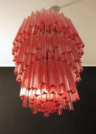 Murano Glass Chandelier – Pink - BrassBlushlighting