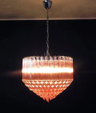 Murano Glass Chandelier – Pink - BrassBlushlighting