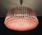 Murano Glass Chandelier – Pink - NickelBlushlighting