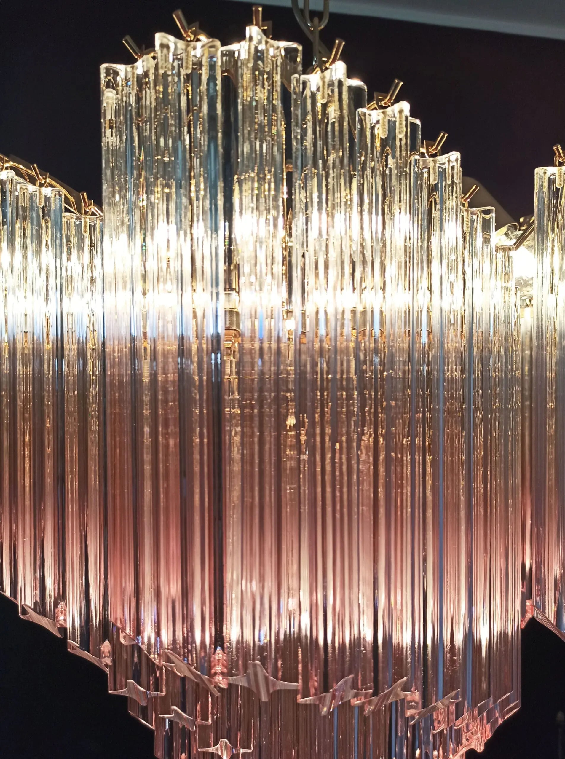 Murano Glass Chandelier- Pink - Blushlighting