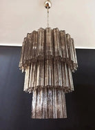 Murano Glass Chandelier – Smoked - NickelBlushlighting