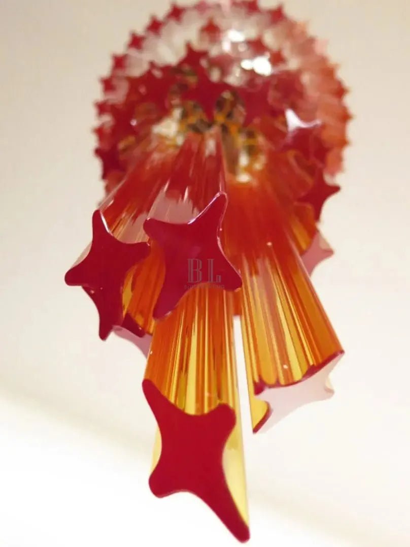 Murano Glass Chandelier – Spiral – Amber - Blushlighting