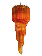 Murano Glass Chandelier – Spiral – Amber - Blushlighting