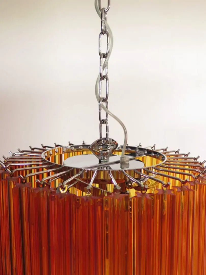 Murano Glass Chandelier – Spiral – Amber - Blushlighting