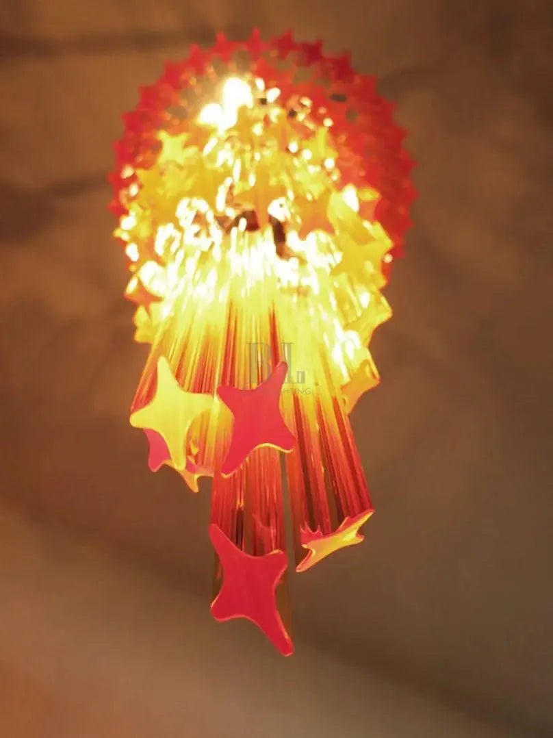 Murano Glass Chandelier – Spiral – Amber - Blushlighting