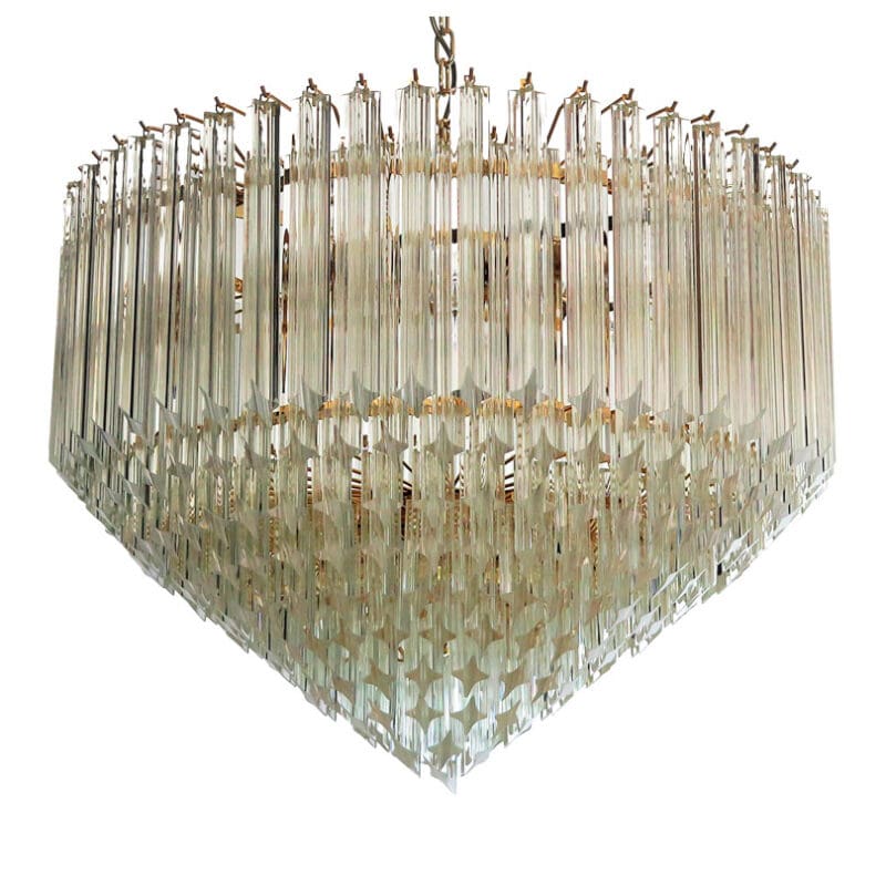 Murano Glass Chandelier – Transparent - SilverBlushlighting