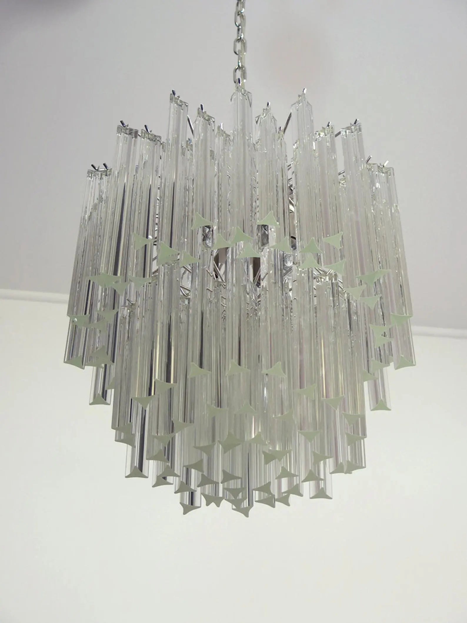 Murano Glass Chandelier – Transparent - BrassBlushlighting