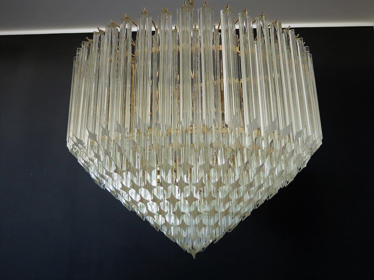 Murano Glass Chandelier – Transparent - SilverBlushlighting