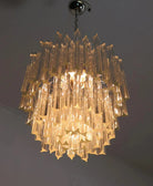 Murano Glass Chandelier – Transparent - BrassBlushlighting