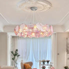 Murano Glass Disc Chandelier, Pink / Green - Pink10 Lights: Dia80cm*H17cm / Dia31.5" x H6.69"Blushlighting