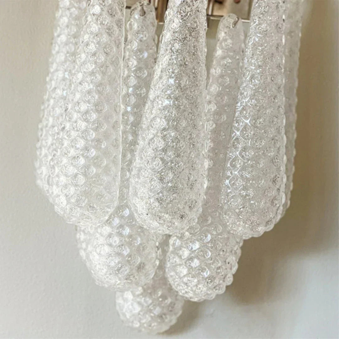 Murano Petals White Wall Light 13.4"-Wall Light-Blushlighting