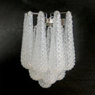 Murano Petals White Wall Light 13.4"-Wall Light-Blushlighting