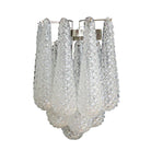 Murano Petals White Wall Light 13.4"-Wall Light-Blushlighting