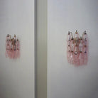 Murano Poliedri Pink Glass Wall Sconces - Dia 9.8″(25cm) x H 15.7″(40cm) Set Of 2PinkBlushlighting