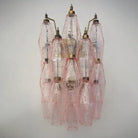 Murano Poliedri Pink Glass Wall Sconces - Dia 9.8″(25cm) x H 15.7″(40cm) Set Of 2PinkBlushlighting