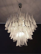 Murano-Style Chandelier – Rondini – 57 glass leaves – Transparent - Blushlighting