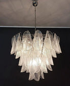 Murano-Style Chandelier – Rondini – 57 glass leaves – Transparent - Blushlighting