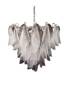 Murano-Style Chandelier – Rondini – 57 glass leaves – Transparent - Blushlighting
