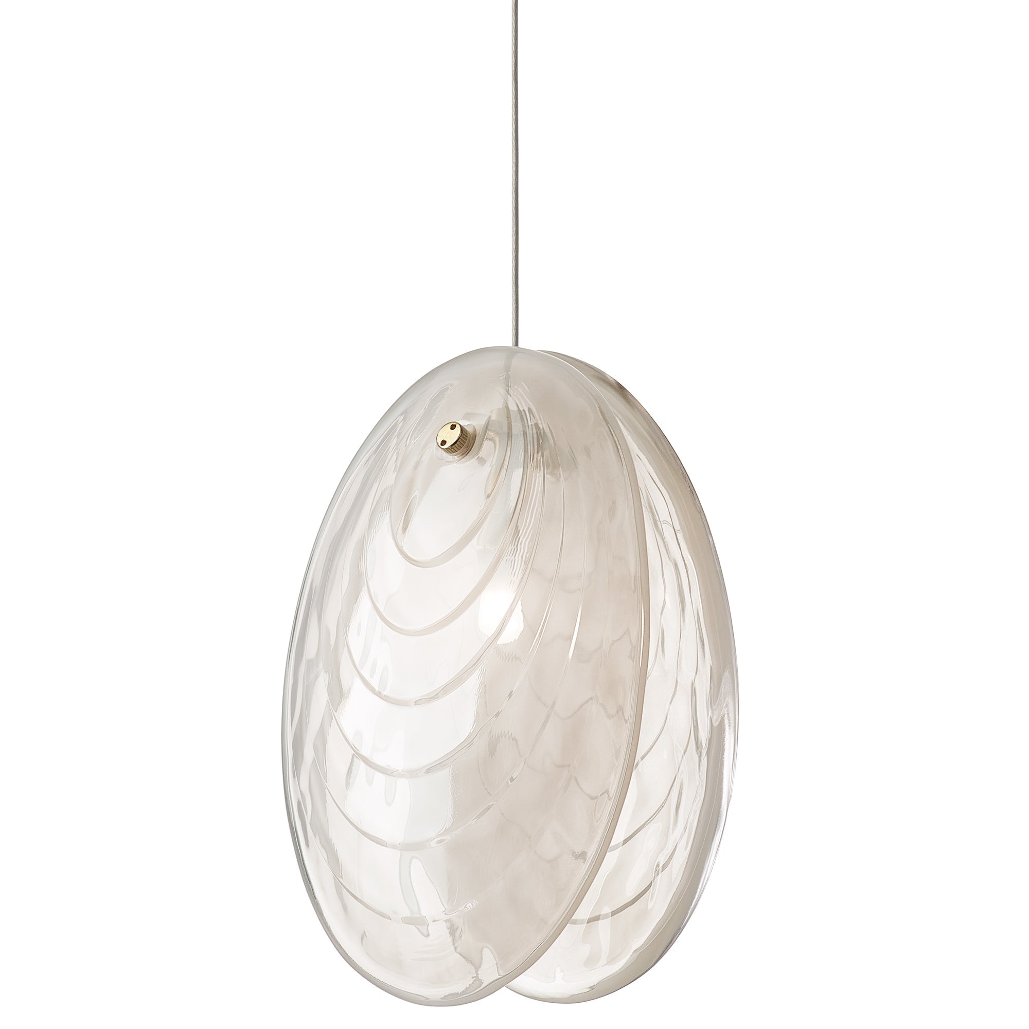 Mussels Pendant - Brushed GoldAlabasterBlushlighting
