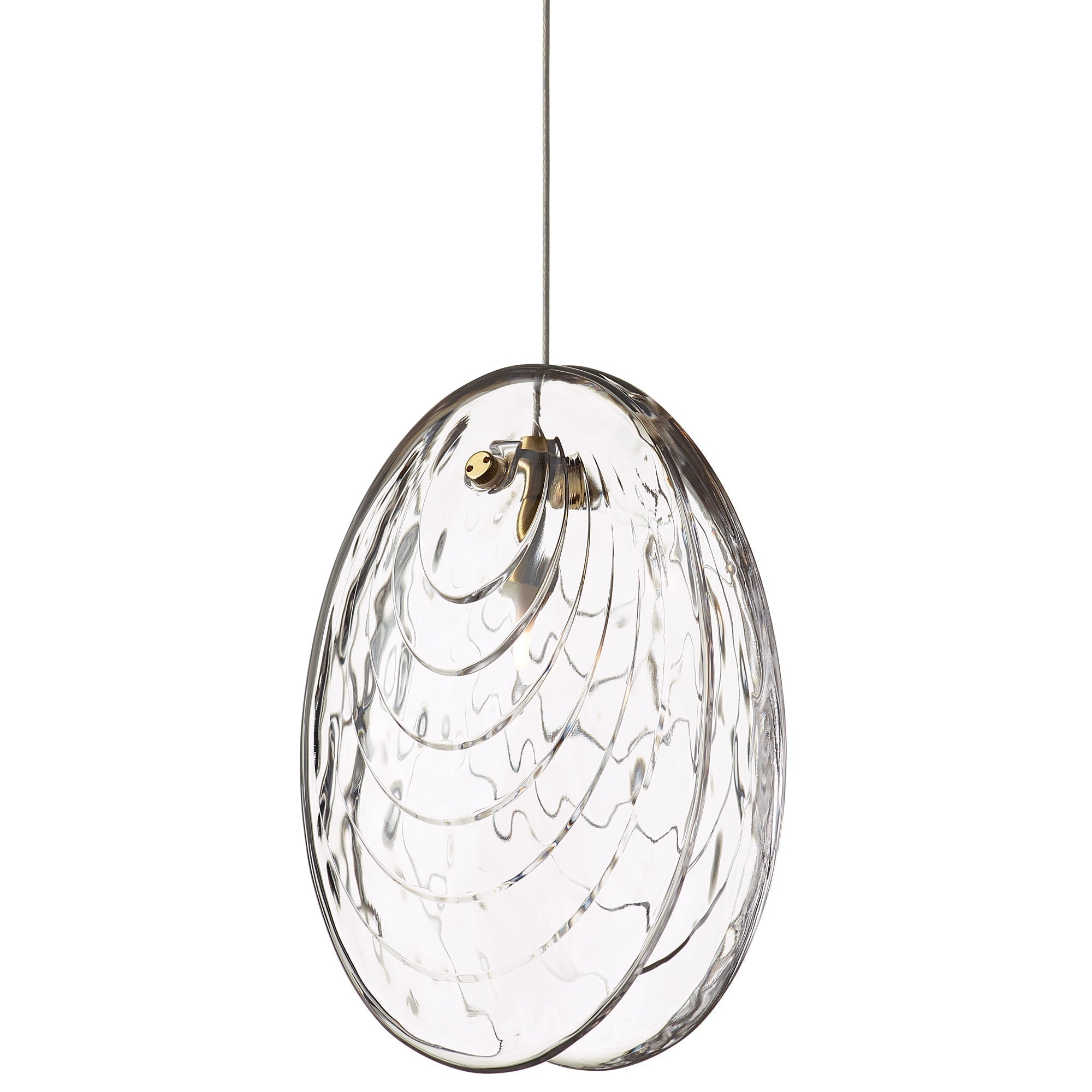 Mussels Pendant - Brushed GoldClearBlushlighting