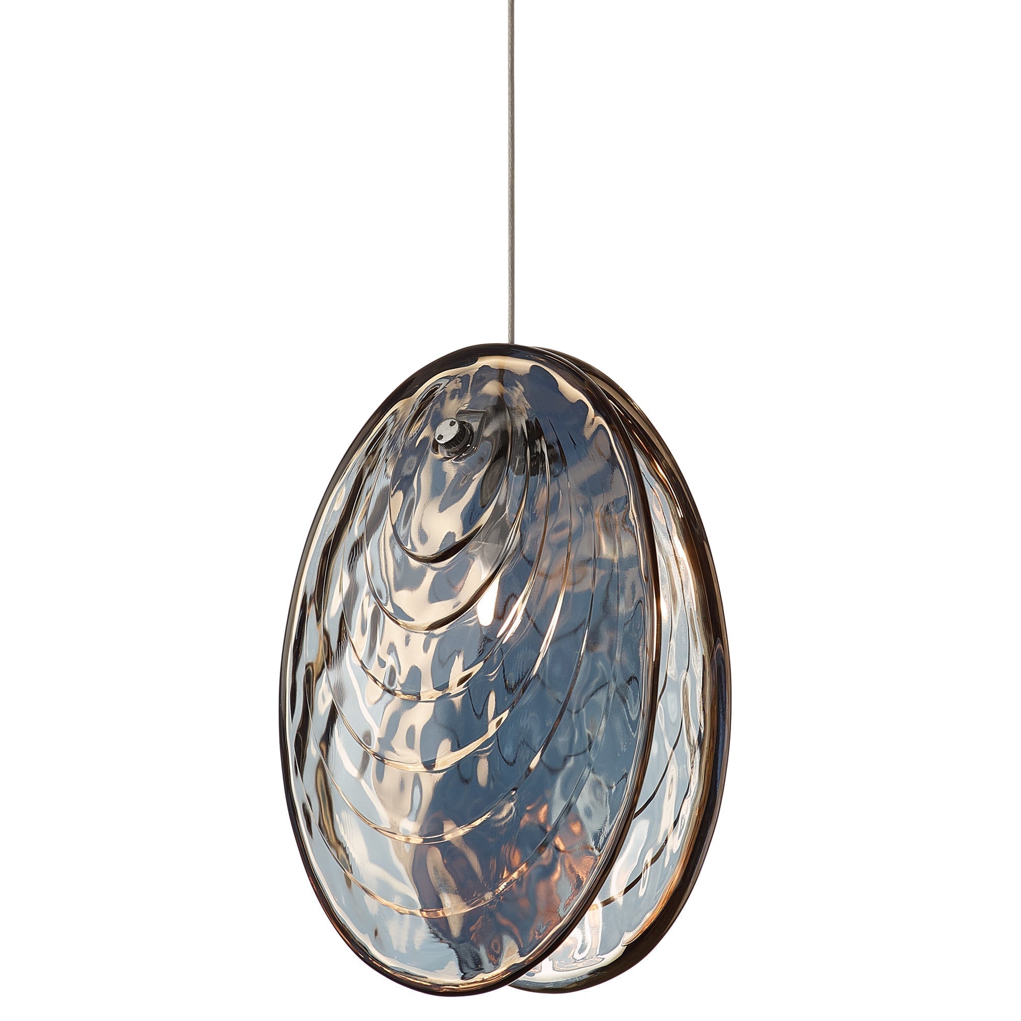 Mussels Pendant - AnthraciteDark PearlBlushlighting