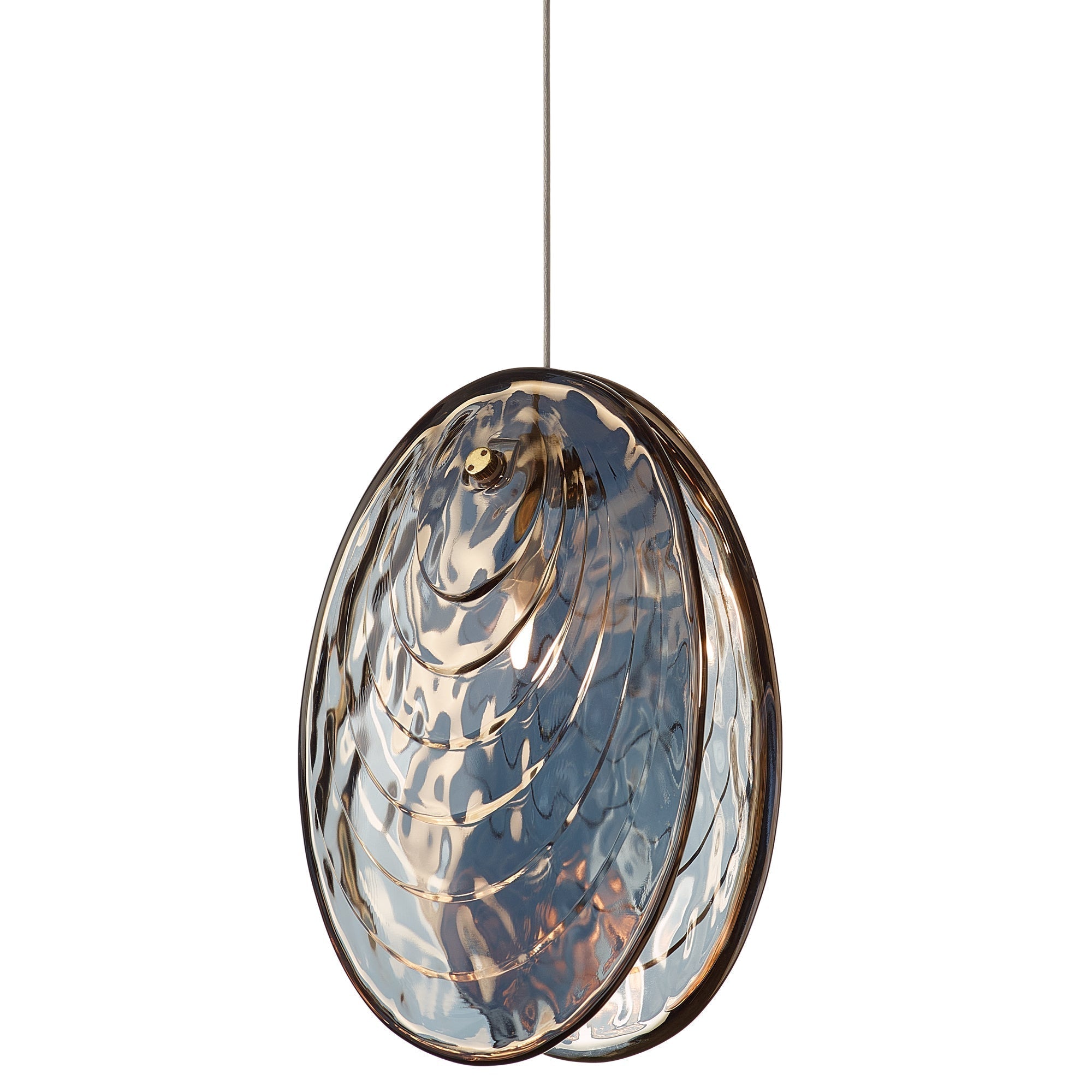 Mussels Pendant - Brushed GoldDark PearlBlushlighting