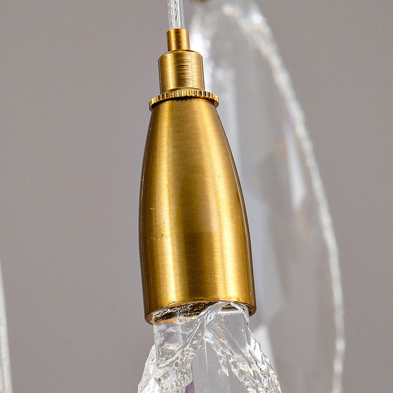 Naleya 31-Light Height Adjustable Rectangle Raindrop Chandelier for Dining Room-