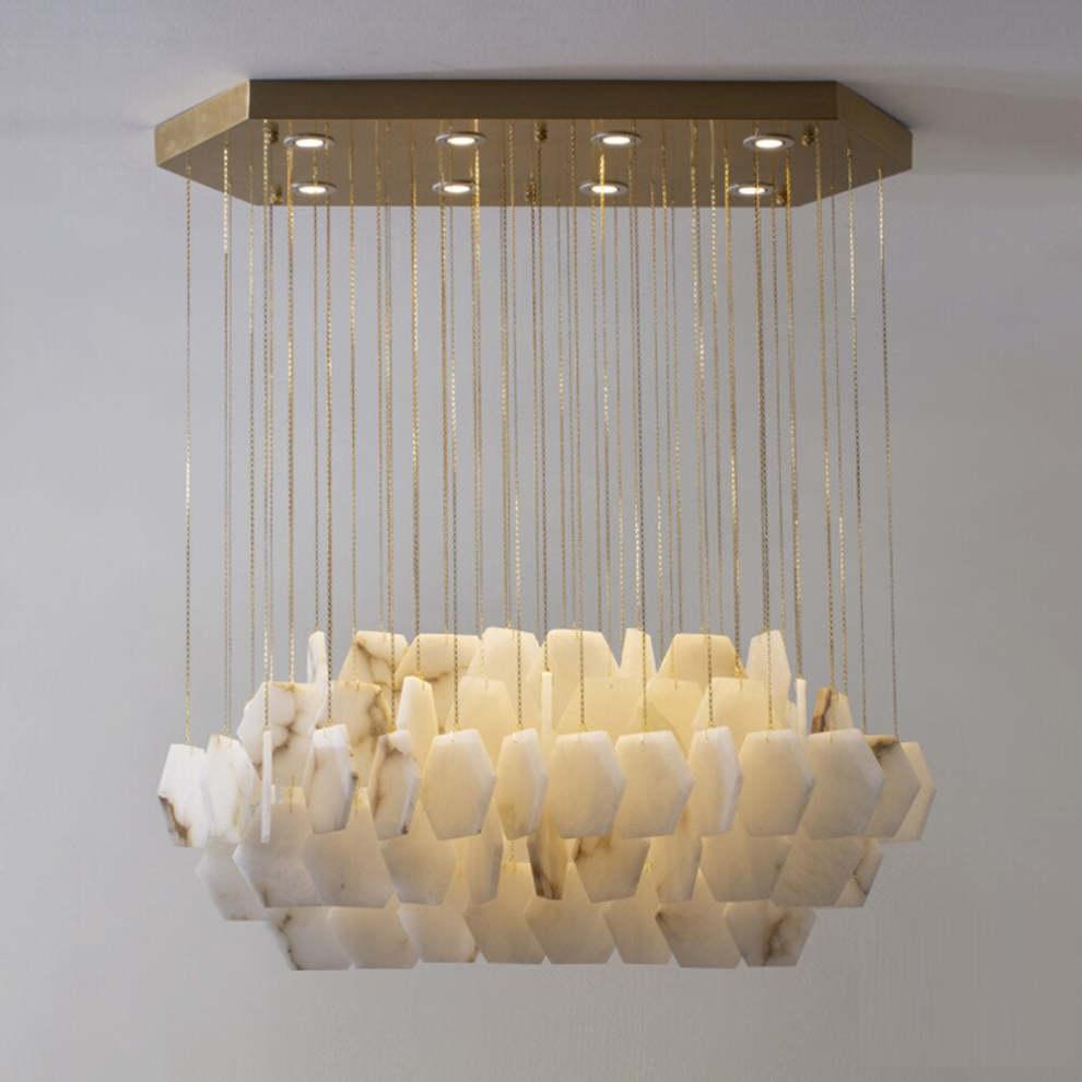 Natural Alabaster Modern Chandelier-Blushlighting