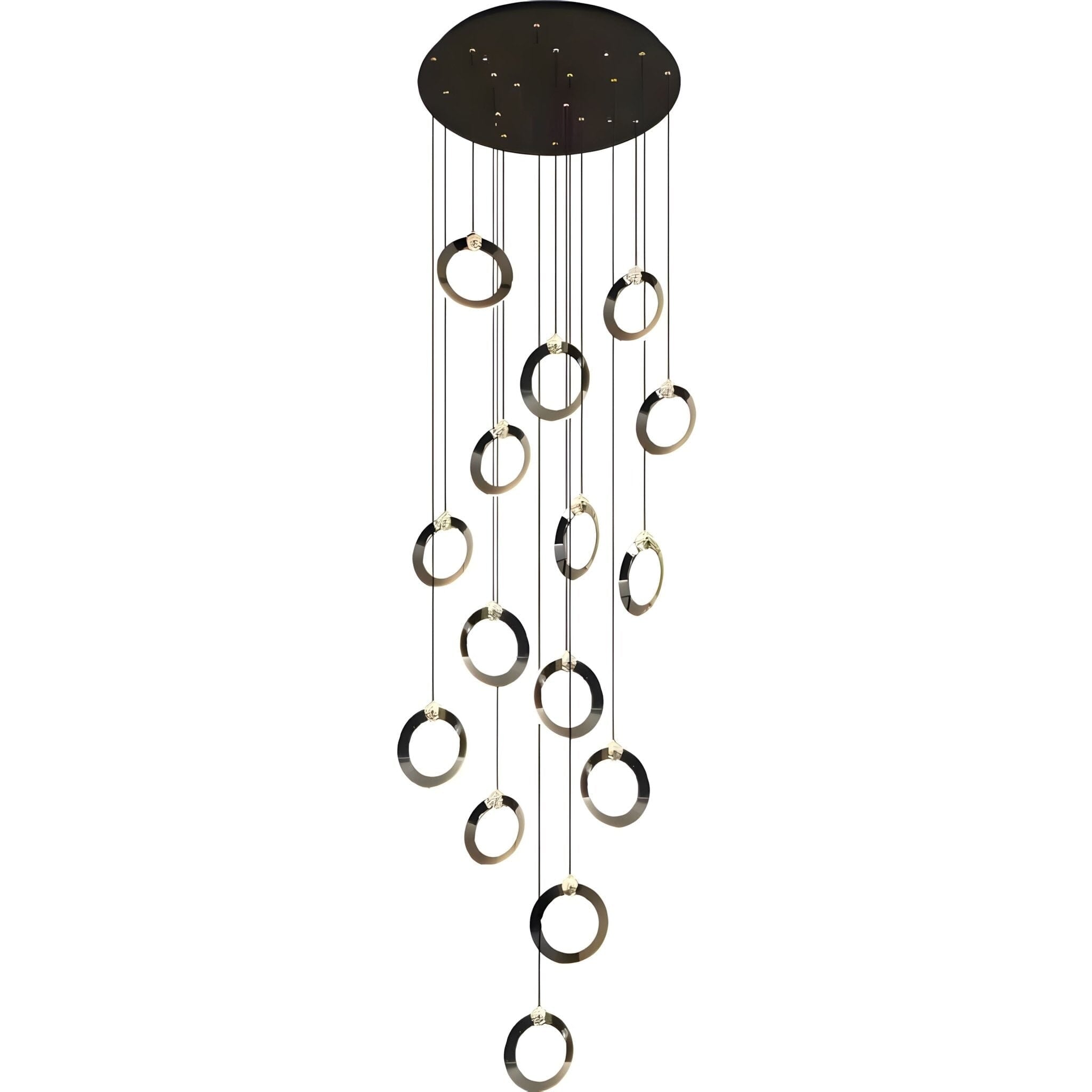 NEBULA Chandelier - 1 ring - 6.6" x 60" / 17cm x 150cm - 8WCool Light (6000K)Blushlighting