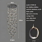 NEBULA Chandelier - 7 rings - 16" x 79" / 40cm x 200cm - 56WCool Light (6000K)Blushlighting