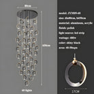 NEBULA Chandelier - 7 rings - 16" x 79" / 40cm x 200cm - 56WCool Light (6000K)Blushlighting