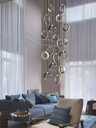 NEBULA Chandelier - 1 ring - 6.6" x 60" / 17cm x 150cm - 8WCool Light (6000K)Blushlighting