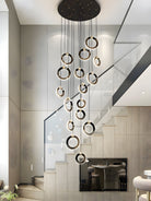 NEBULA Chandelier - 1 ring - 6.6" x 60" / 17cm x 150cm - 8WCool Light (6000K)Blushlighting