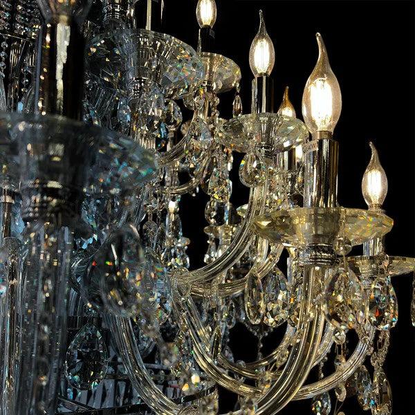Extra Large European-style Multi-layers Candle Luxury Crystal Chandelier GBUd Art Foyer/Staircase Decorative Light Fixture